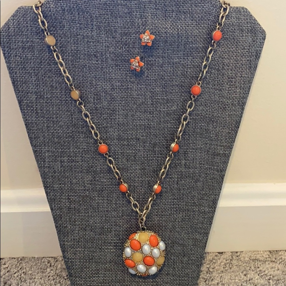 Lia Sophia Earrings/Necklace set